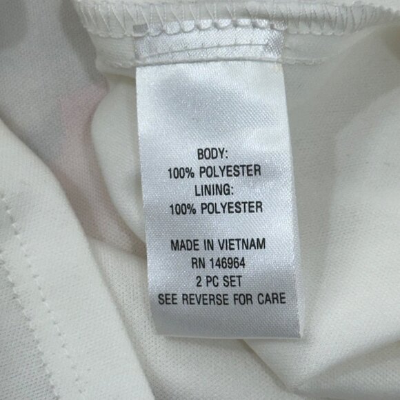 Signature By Robbie Bee Vtg Tropical Print Sleeveless Ruffle Midi Dress Size 12 - Picture 4 of 13